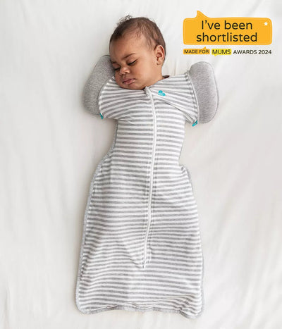 Love To Dream - Swaddle UP Transition Bag Grey Stripe Swaddles Love To Dream 