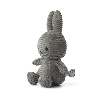 Miffy Sitting Corduroy Grey - 23cm Soft Toy Miffy 