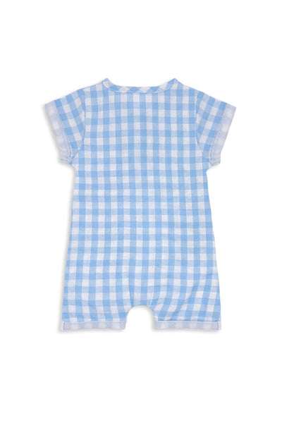 Milky - Blue Check Romper Romper Milky 