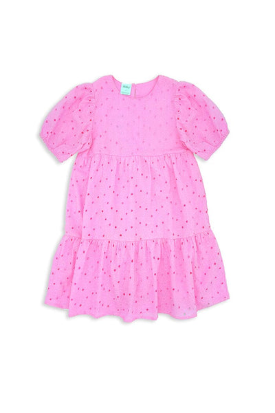 Milky - Pink Broderie Dress Short Sleeve Dress Milky 