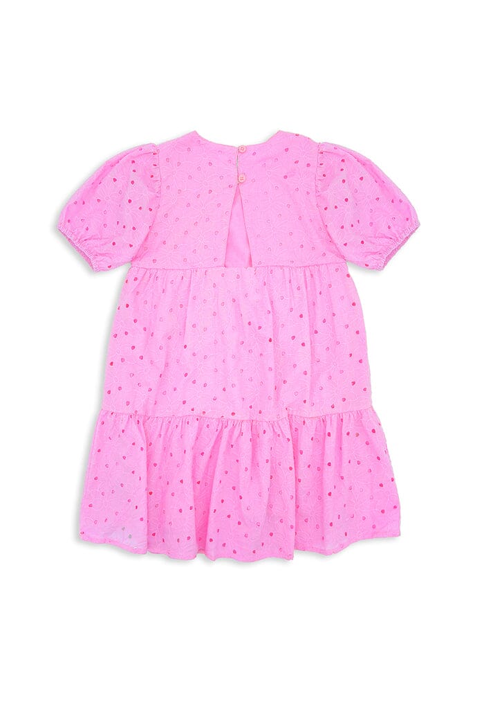 Milky - Pink Broderie Dress Short Sleeve Dress Milky 