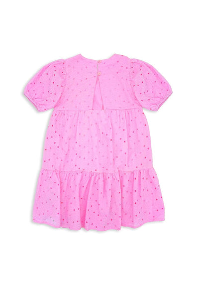 Milky - Pink Broderie Dress Short Sleeve Dress Milky 