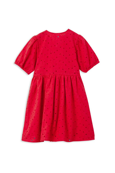 Milky - Red Broderie Dress Short Sleeve Dress Milky 