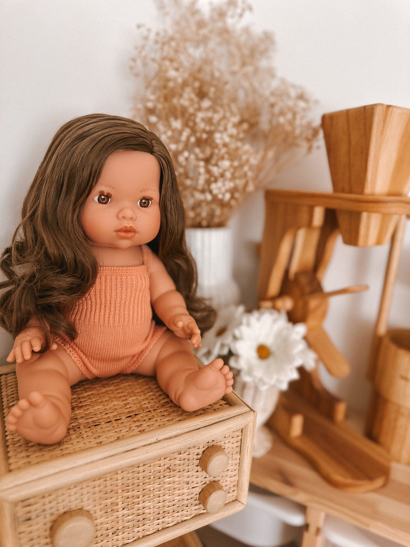 Mini Colettos – MC Knit Top Peach Doll Accessories Mini Colettos 