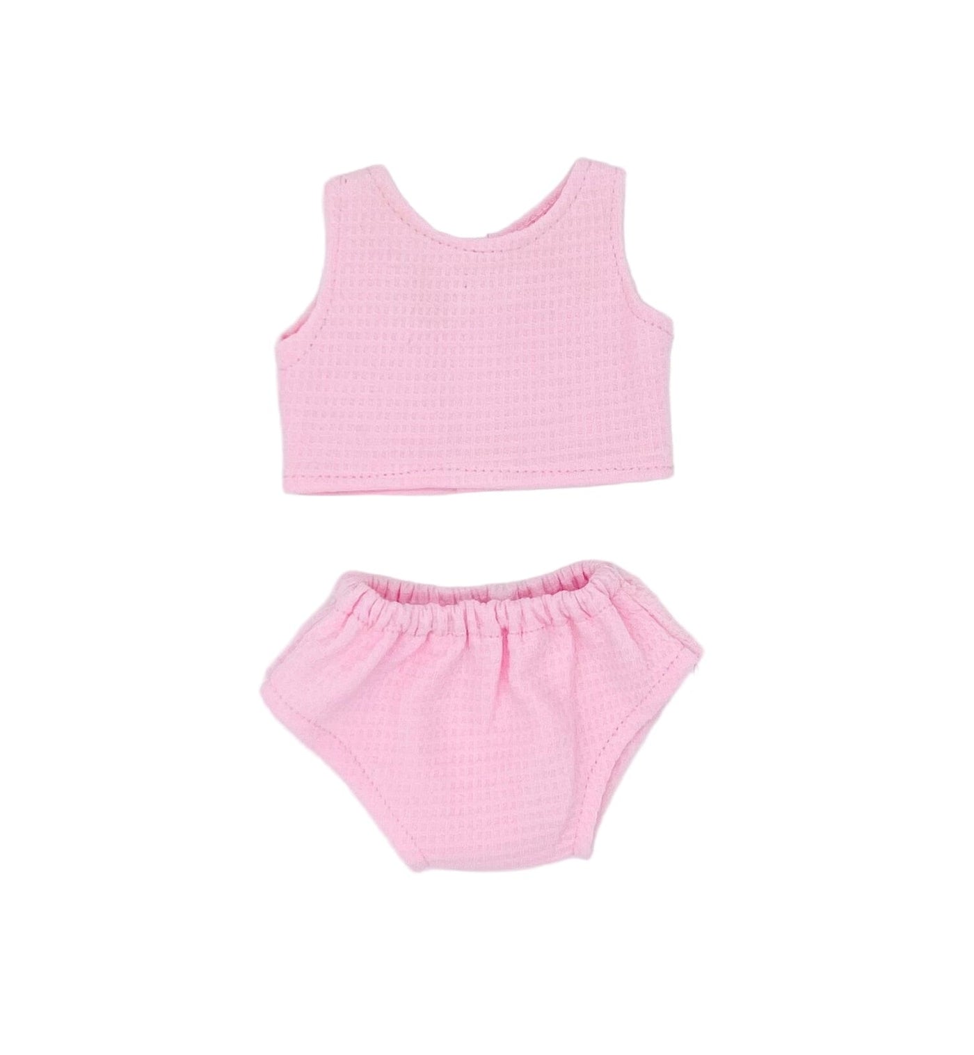 Mini Colettos – MC Pink Waffle Knit Doll Underwear Set Doll Accessories Mini Colettos 