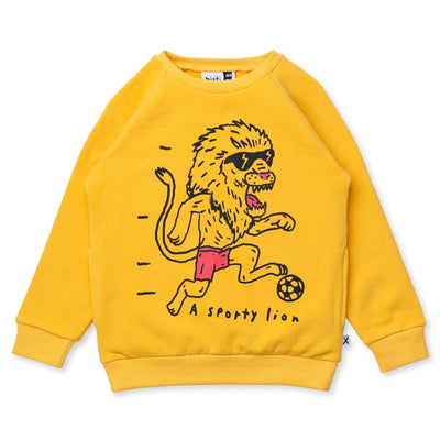Minti A Sporty Lion Furry Crew - Mustard Jumper Minti 