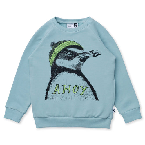 Minti Ahoy Penguin Furry Crew - Muted Green