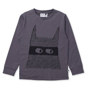 Minti Bat Monster Tee - Dark Grey