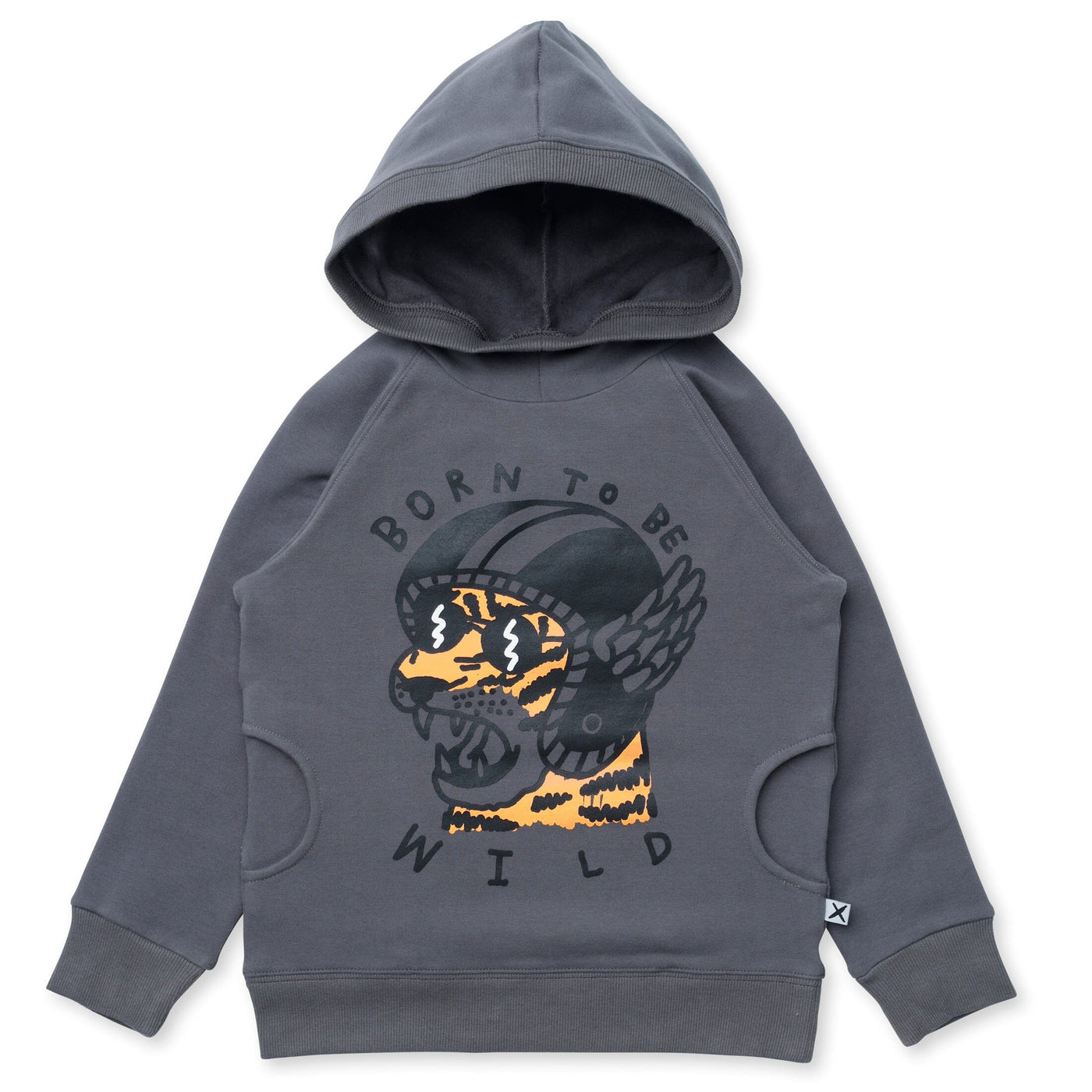 Minti Born To Be Wild Furry Hood - Dark Grey Hoodie Minti 