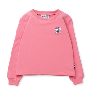 Minti Butterfly Patch Furry Crew - Pink