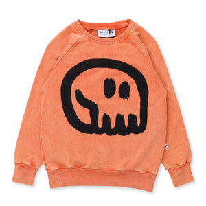 Minti Charcoal Skull Crew - Orange Wash