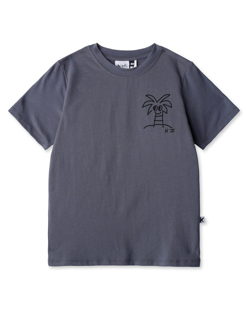 Minti - Cheeky Palm Tee | Dark Grey - PREORDER