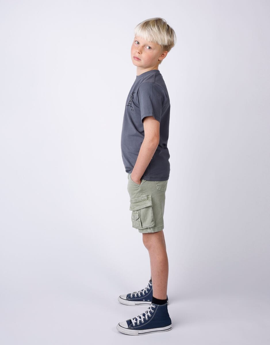 Minti - Cheeky Palm Tee | Dark Grey Short Sleeve T-Shirt Minti 