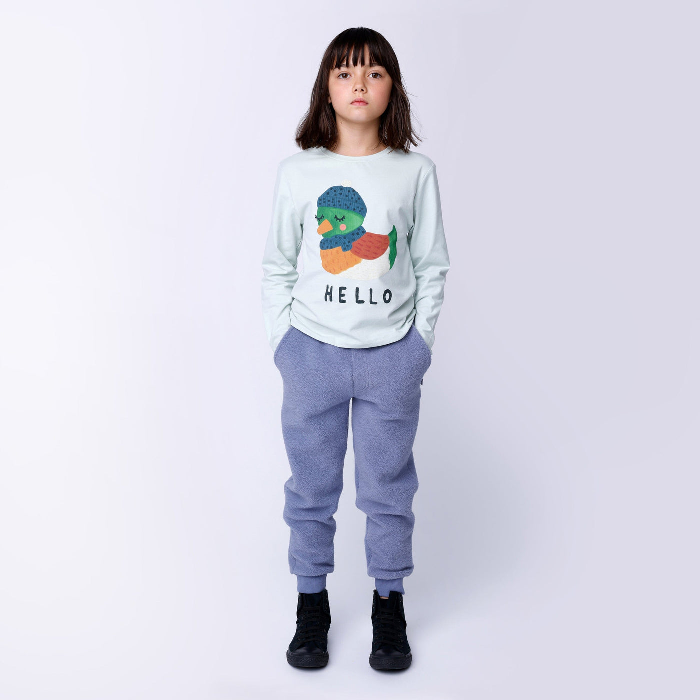 Minti Cosy Duck Tee - Light Green Long Sleeve T-Shirt Minti 