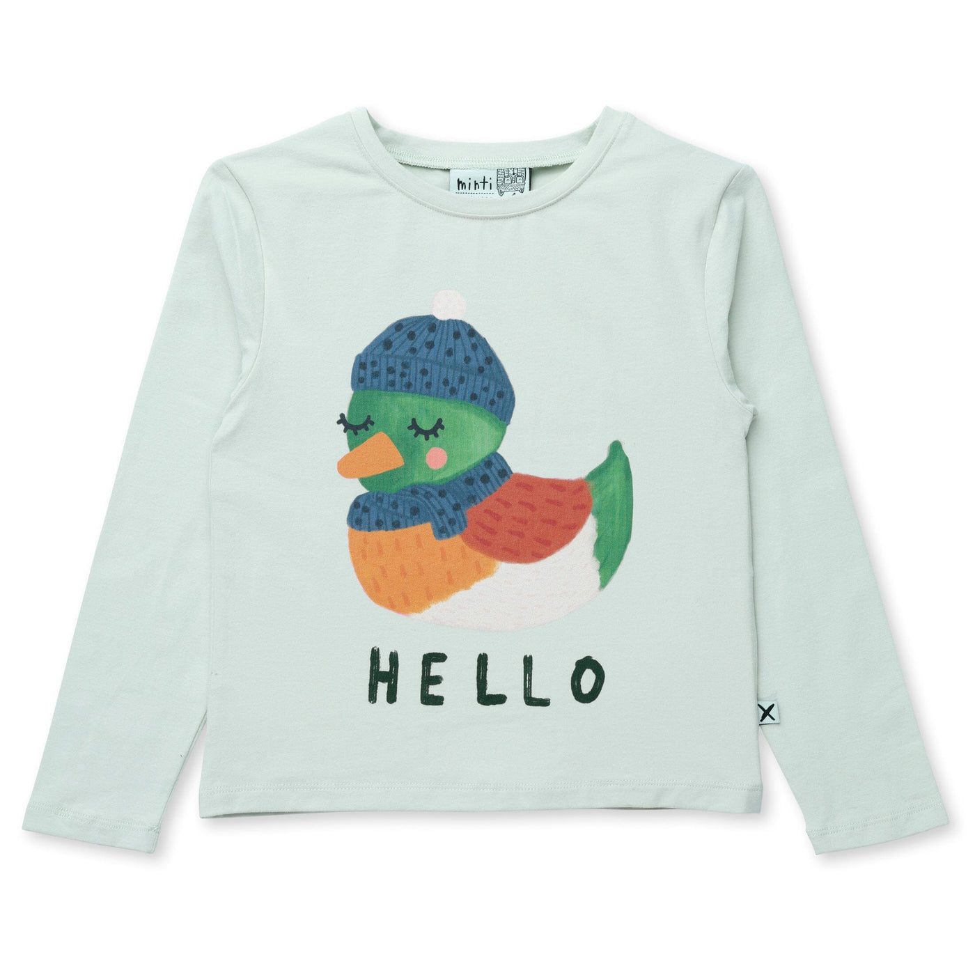 Minti Cosy Duck Tee - Light Green Long Sleeve T-Shirt Minti 