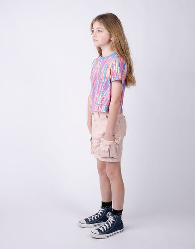 Minti - Crayon Cropped Tee | Multi Short Sleeve T-Shirt Minti 