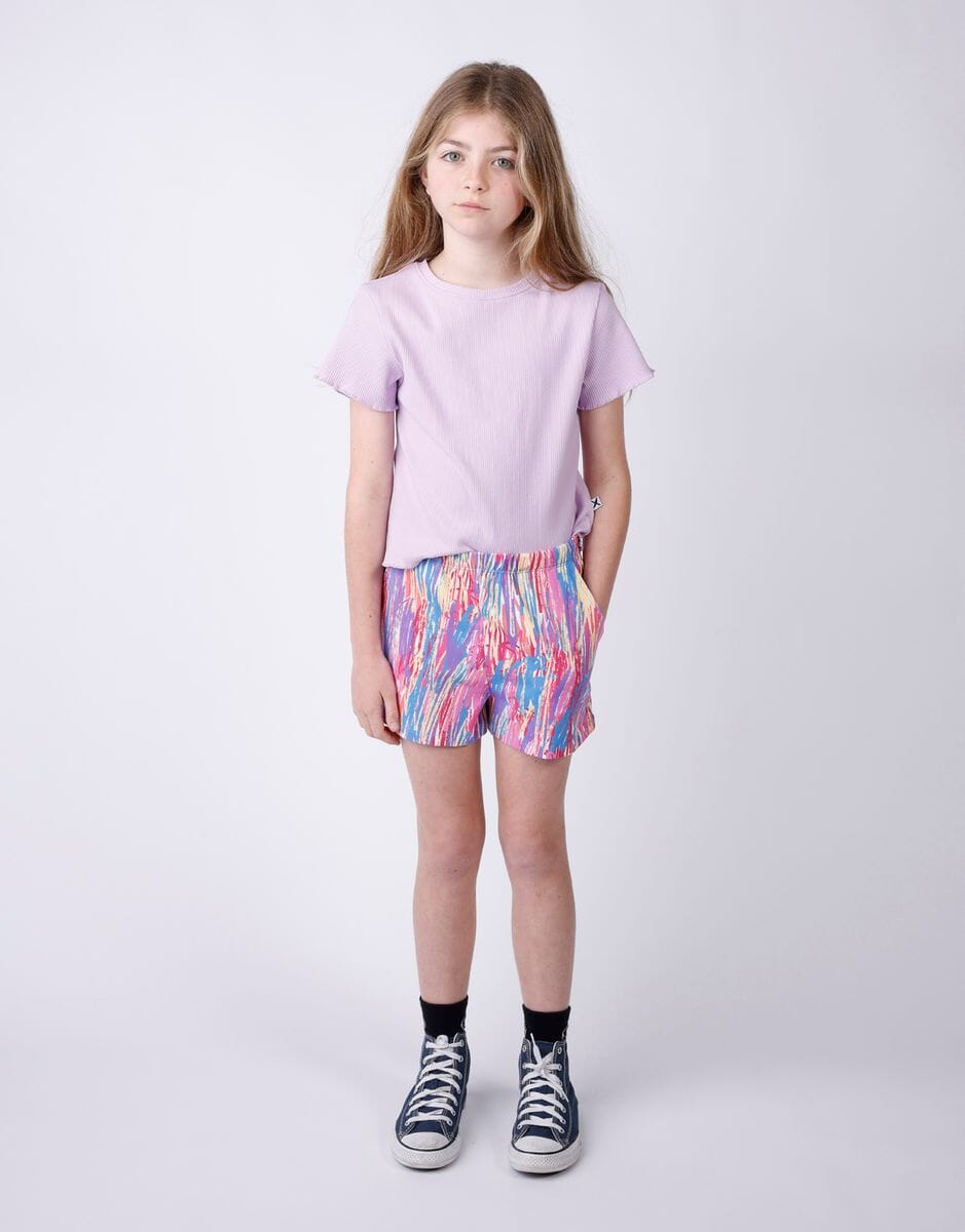 Minti - Deluxe Rib Tee | Light Purple Short Sleeve T-Shirt Minti 
