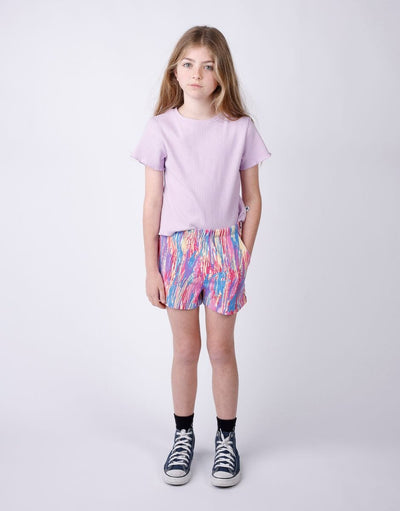 Minti - Deluxe Rib Tee | Light Purple Short Sleeve T-Shirt Minti 
