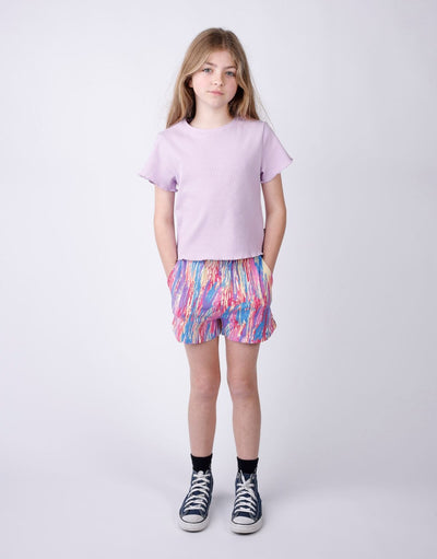 Minti - Deluxe Rib Tee | Light Purple Short Sleeve T-Shirt Minti 