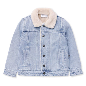 Minti Diamond Denim Bomber - Blue Denim