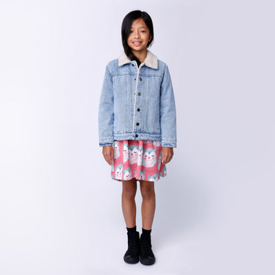 Minti Diamond Denim Bomber - Blue Denim Jacket Minti 