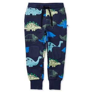 Minti Dino Rollers Furry Trackies - Dark Blue