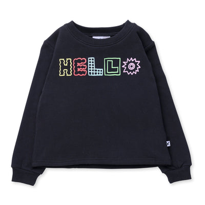 Minti Fancy Hello Furry Crew - Black Jumper Minti 