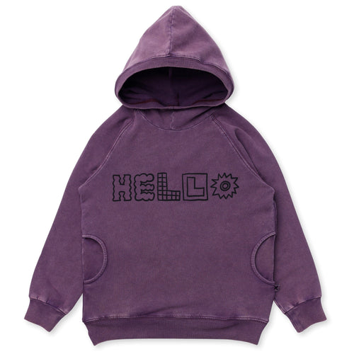 Minti Fancy Hello Hood - Muted Purple Wash