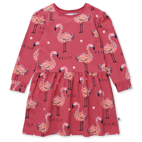 Minti Flamingo Party Dress - Bronze