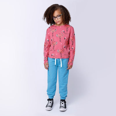 Minti Flamingo Party Tee - Rose Long Sleeve T-Shirt Minti 