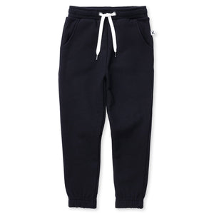 Minti Furry Gathered Cuff Trackies - Black