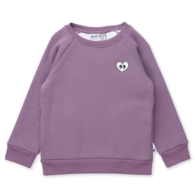 Minti Furry Waffle Crew - Dusty Lavender Jumper Minti 