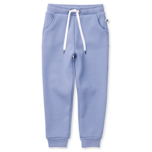 Minti Furry Waffle Trackies - Cornflower