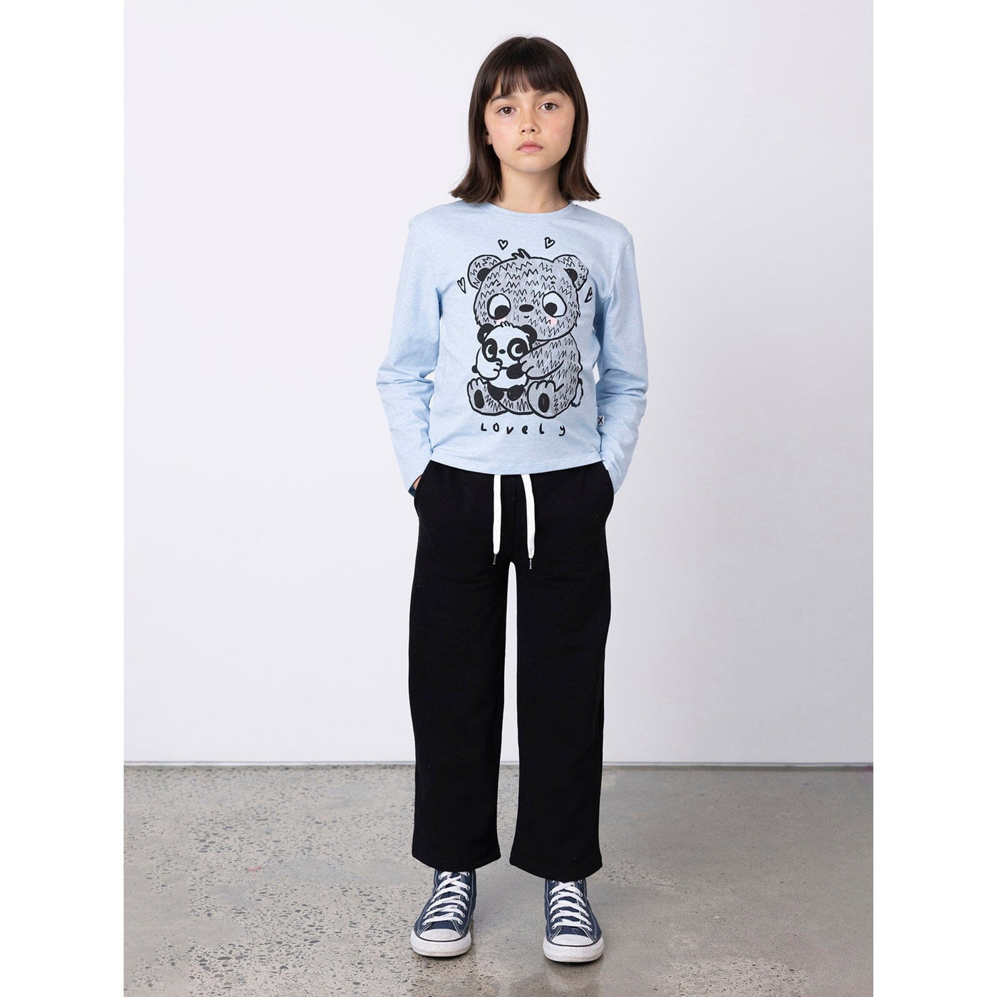 Minti Furry Wide Leg Trackies - Black - PREORDER Trackpants Minti 