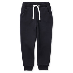 Minti Girls Furry Waffle Trackies - Black