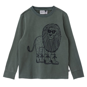 Minti Gumboot Lion Tee - Olive Wash