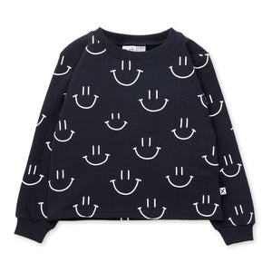 Minti Happy Face Furry Crew - Black