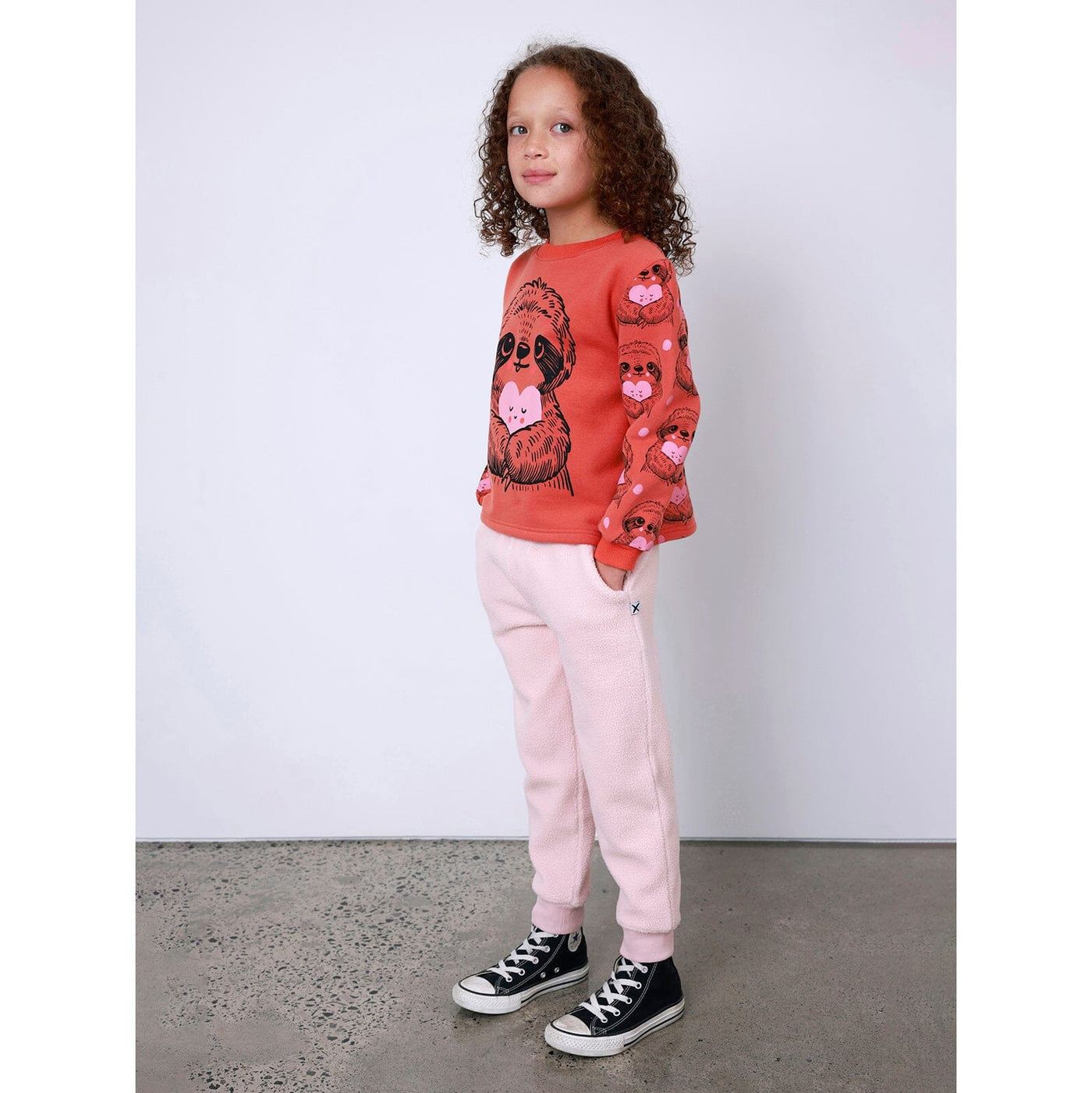 Minti Happy Sloth Furry Crew - Dusky Orange - PREORDER Jumper Minti 