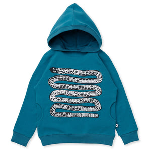 Minti Happy Snake Furry Hood - Teal