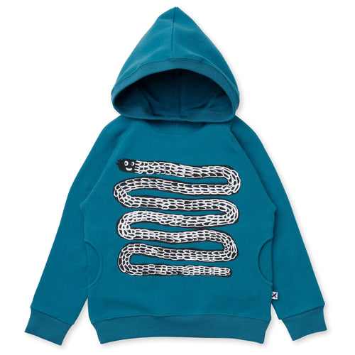 Minti Happy Snake Furry Hood - Teal