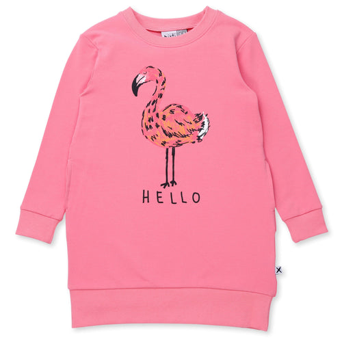 Minti Hello Flamingo Dress - Candy