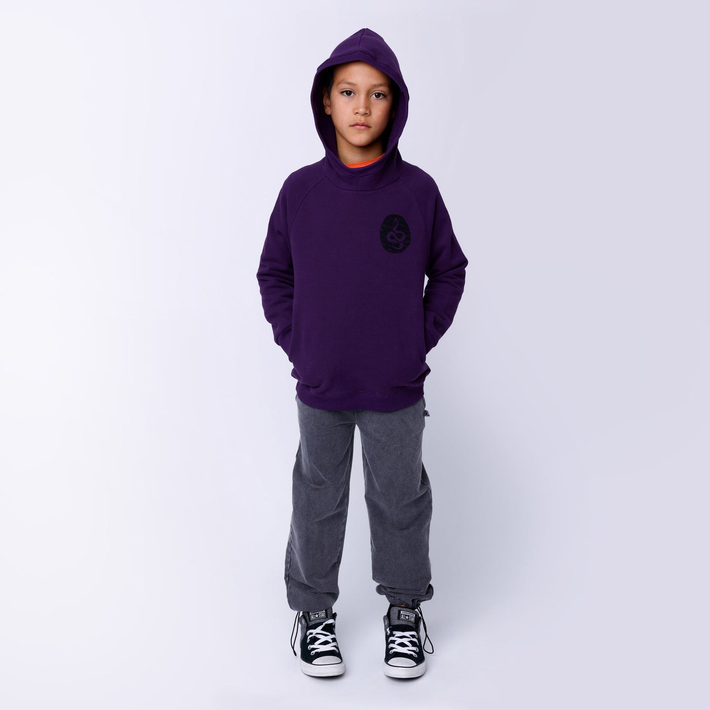 Minti Hello Snake Furry Hood - Grape Hoodie Minti 