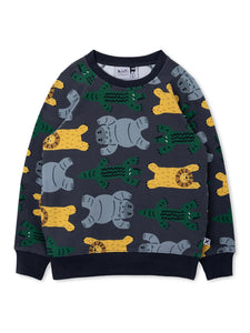 Minti Jungle Animals Crew - Dark Grey