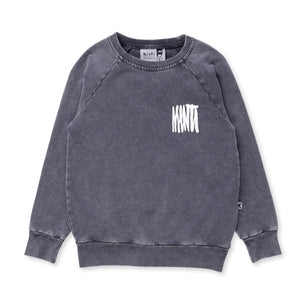 Minti Logo Crew - Black Wash