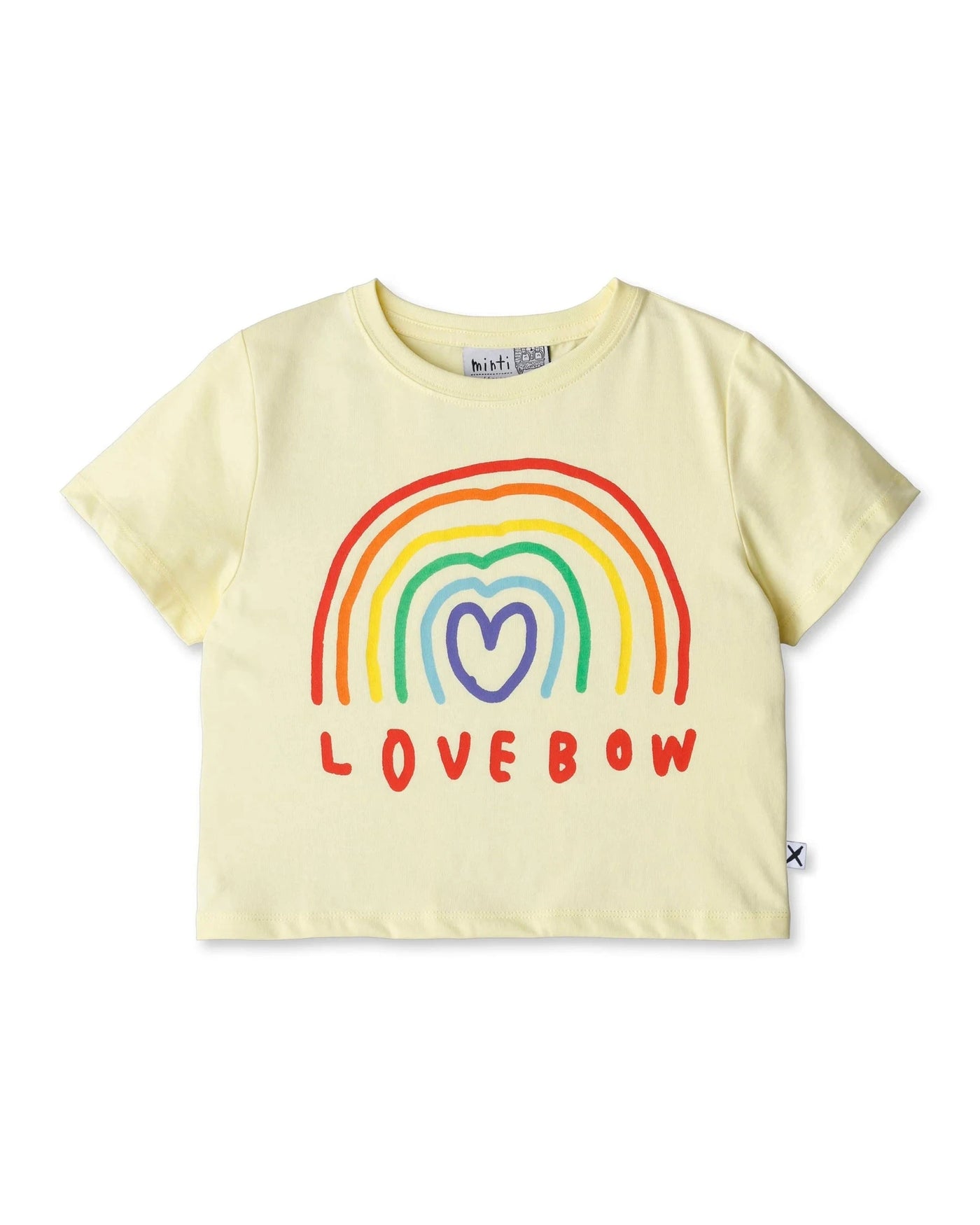 Minti - Love-Bow Cropped Tee | Lemon - PREORDER Short Sleeve T-Shirt Minti 