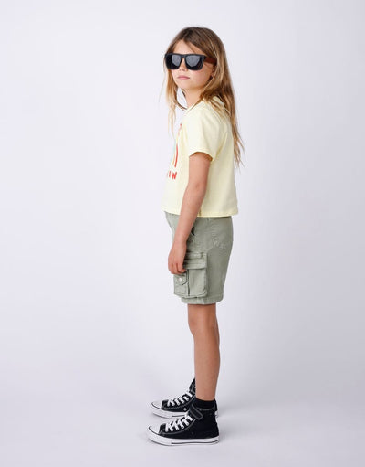 Minti - Love-Bow Cropped Tee | Lemon Short Sleeve T-Shirt Minti 