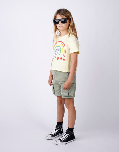 Minti - Love-Bow Cropped Tee | Lemon Short Sleeve T-Shirt Minti 