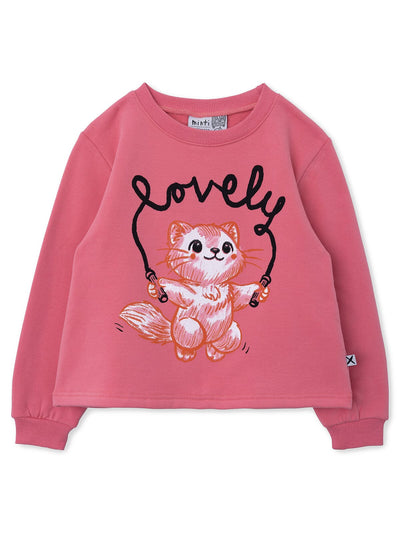 Minti Lovely Kitty Furry Crew - Pink Jumper Minti 