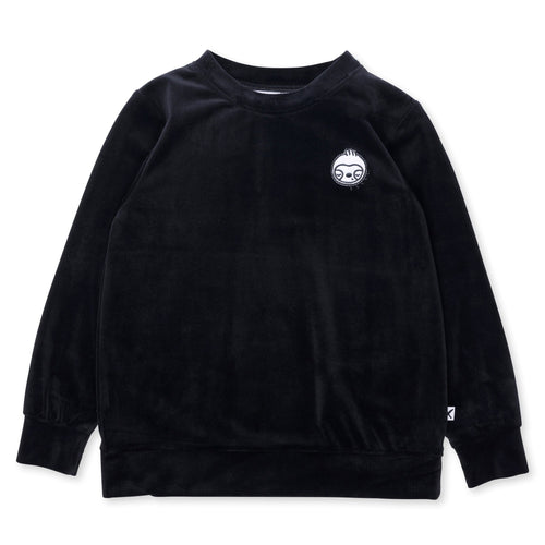 Minti Luxe Velvet Crew - Black Velvet