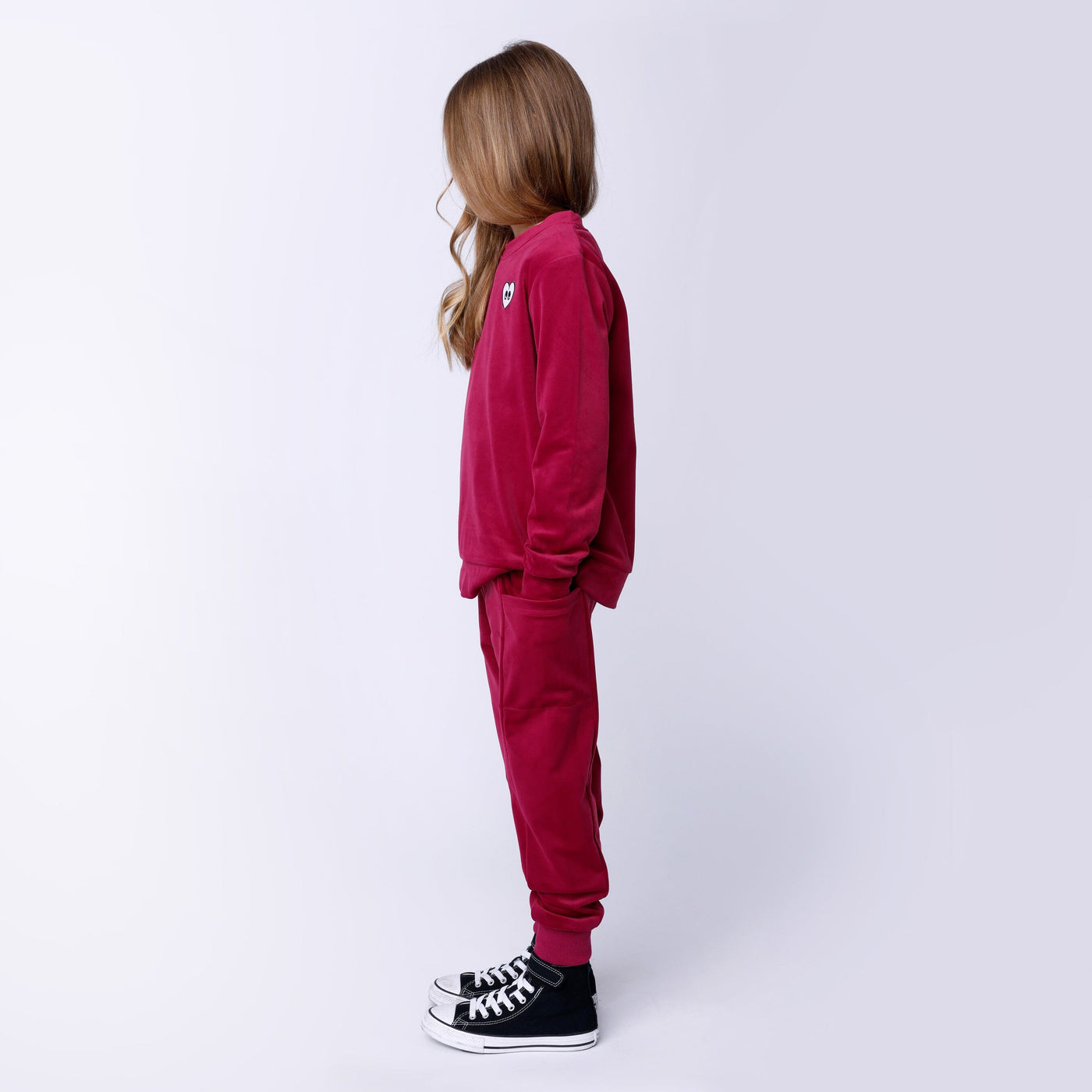 Minti Luxe Velvet Crew - Crimson Jumper Minti 